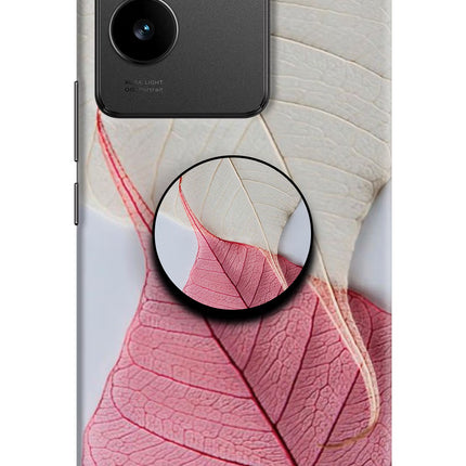 White Pink Leaf Vivo T2 Pro 5G Pop Case by Casekaro