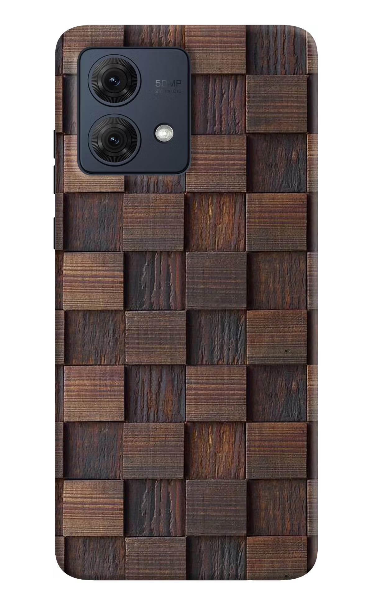 Wooden Cube Design Moto G54 5G Hard Case Back Cover by Casekaro
