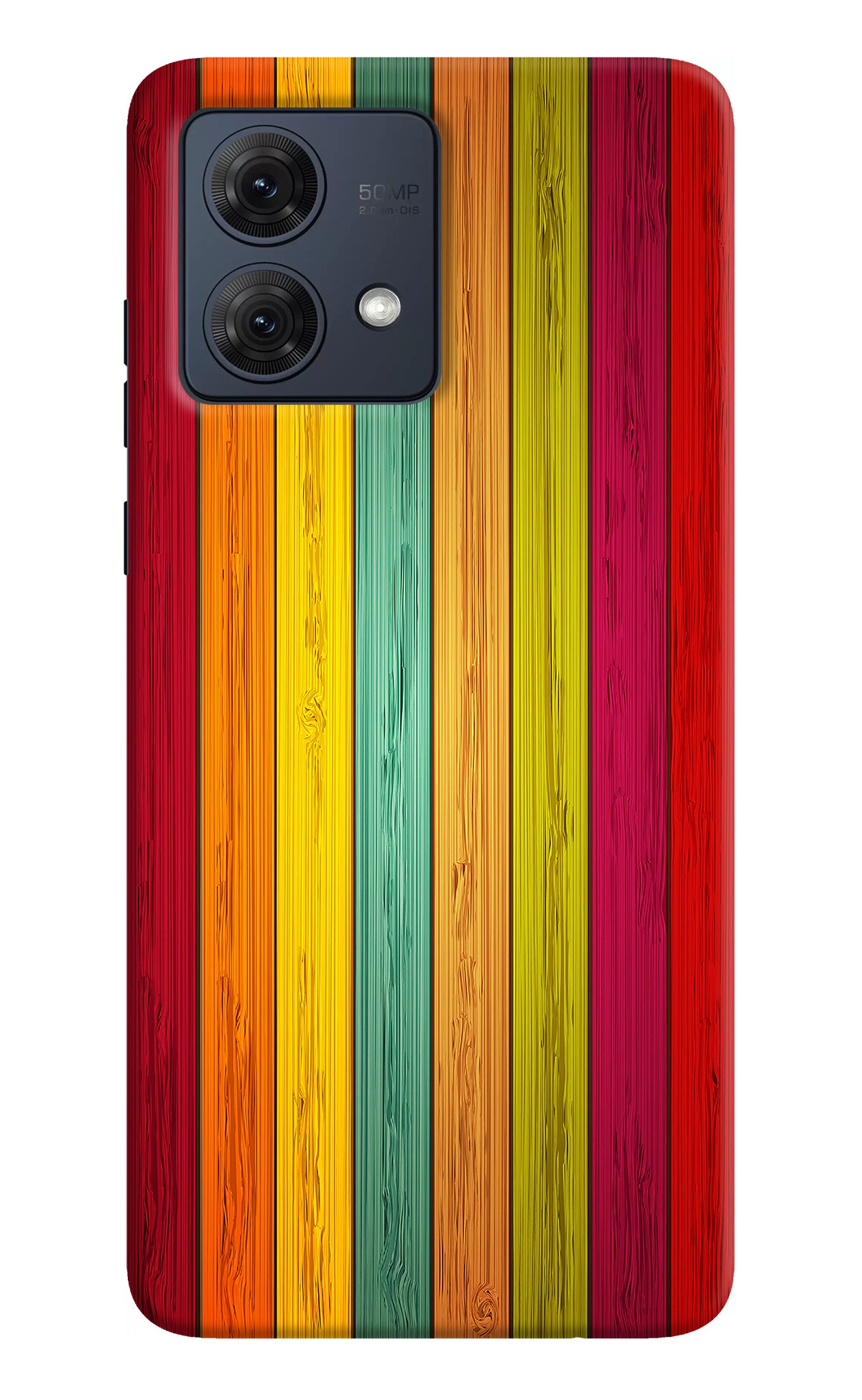 Multicolor Wooden Moto G54 5G Back Cover