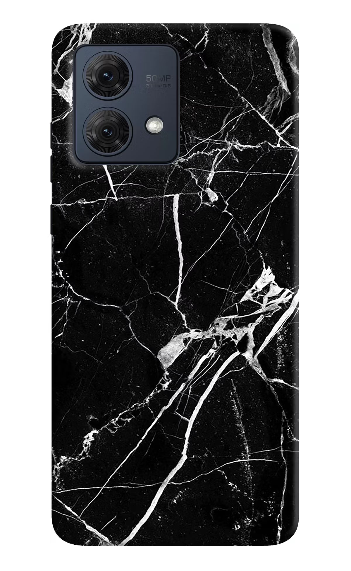 Black Marble Pattern Moto G54 5G Hard Case Back Cover by Casekaro