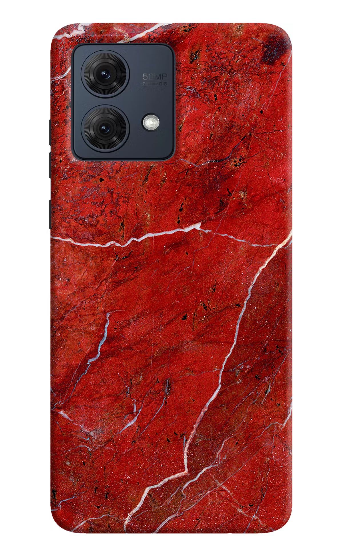 Red Marble Design Moto G54 5G Hard Case Back Cover by Casekaro