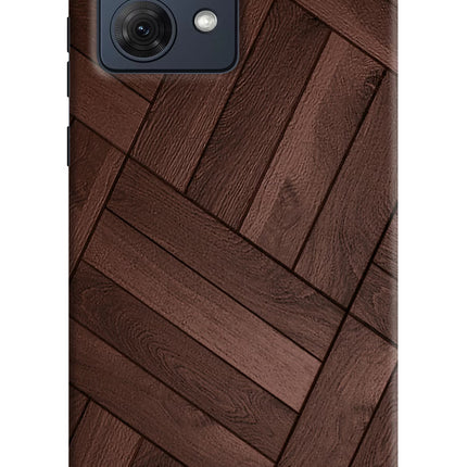 Wooden Texture Design Moto G54 5G Hard Case Back Cover by Casekaro