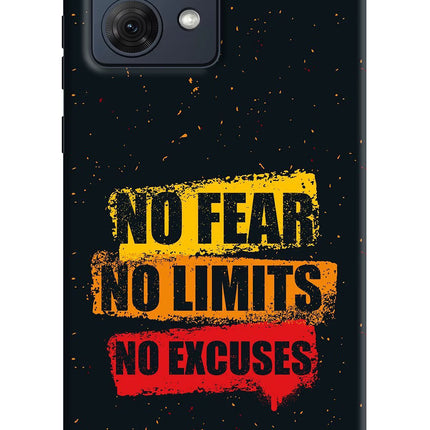 No Fear No Limits No Excuse Moto G54 5G Hard Case Back Cover by Casekaro