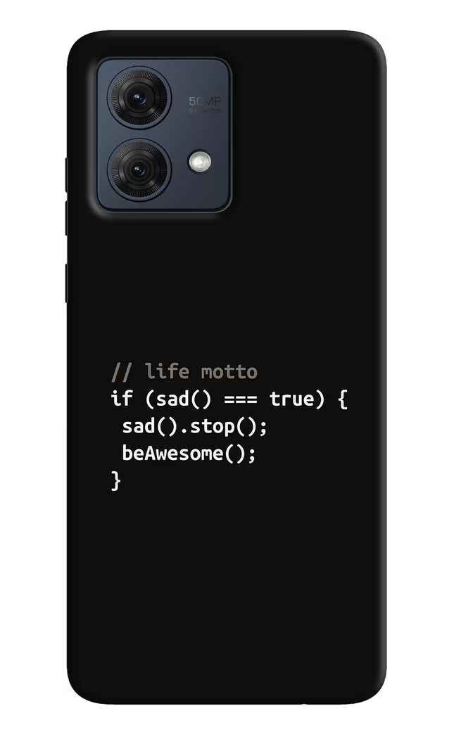 Life Motto Code Moto G54 5G Hard Case Back Cover by Casekaro