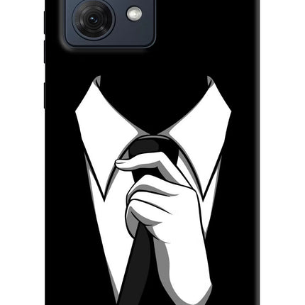 Black Tie Moto G54 5G Hard Case Back Cover by Casekaro