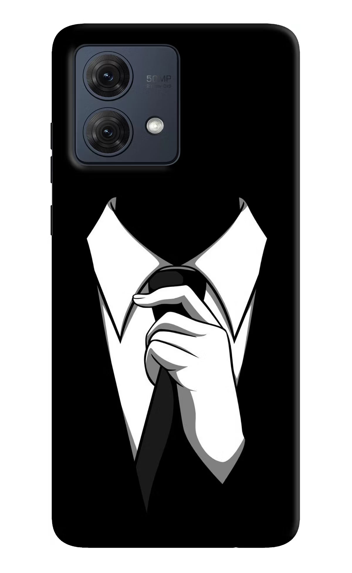 Black Tie Moto G54 5G Hard Case Back Cover by Casekaro