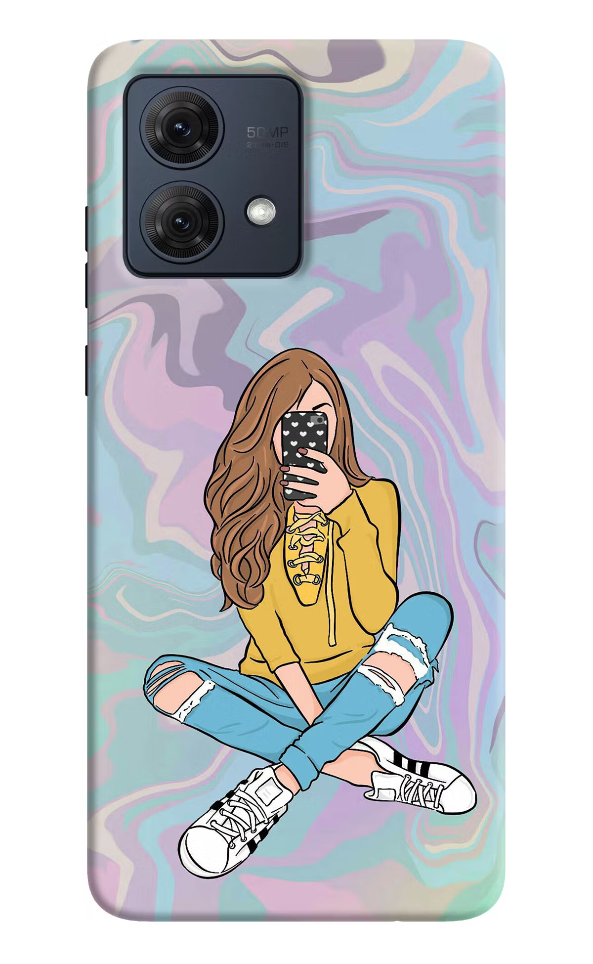 Selfie Girl Moto G54 5G Hard Case Back Cover by Casekaro