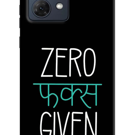 Zero Fucks Given Moto G54 5G Hard Case Back Cover by Casekaro