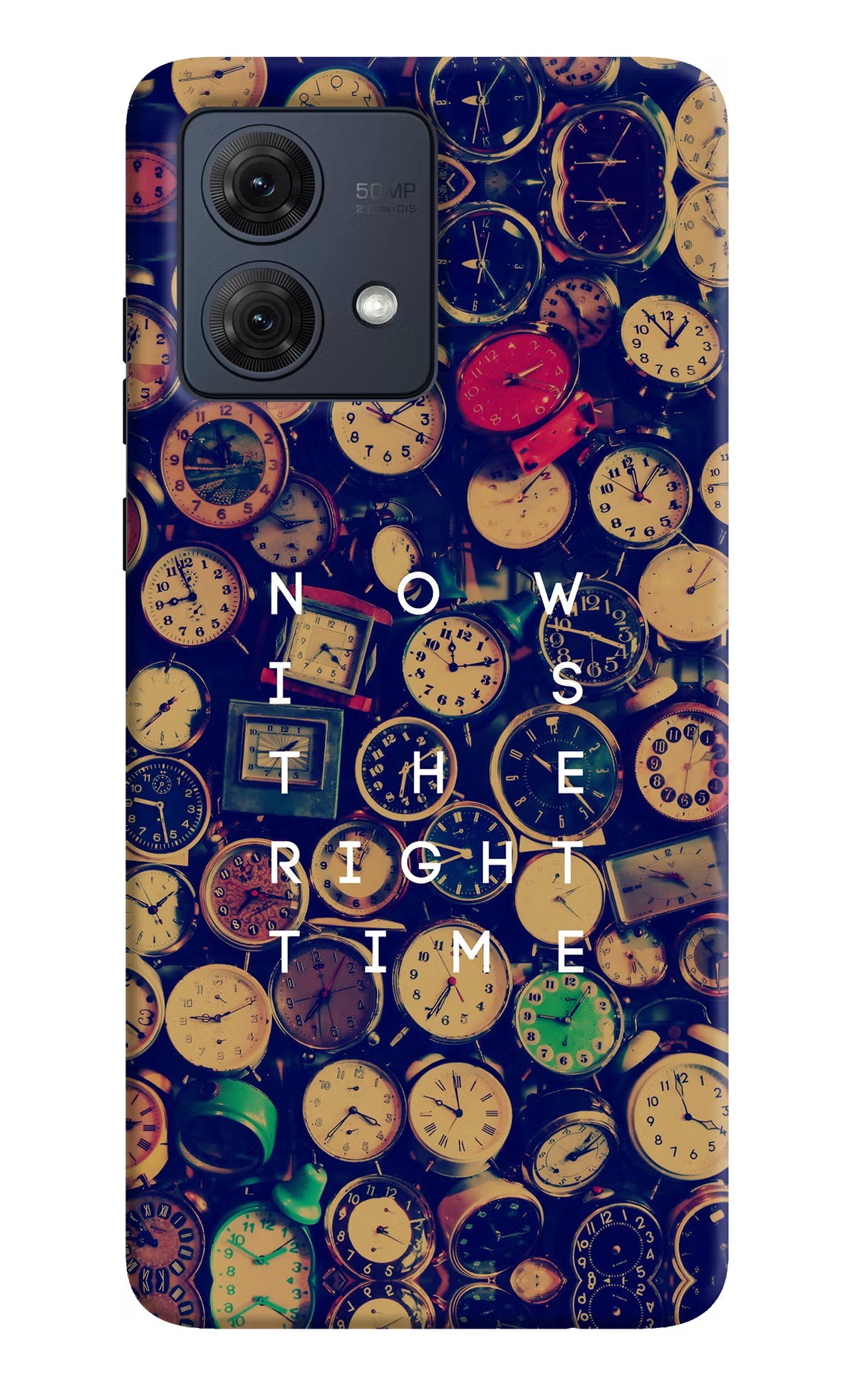 Now is the Right Time Quote Moto G54 5G Hard Case Back Cover by Casekaro
