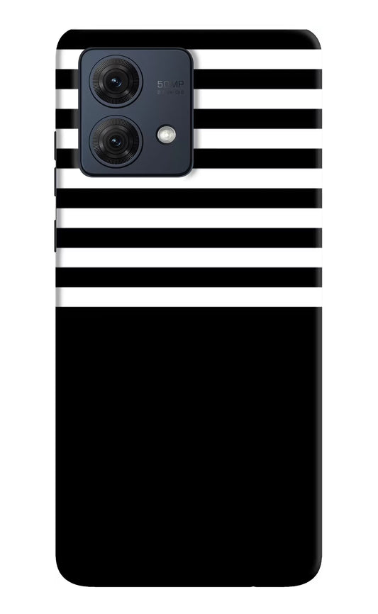 Black and White Print Moto G54 5G Hard Case Back Cover by Casekaro