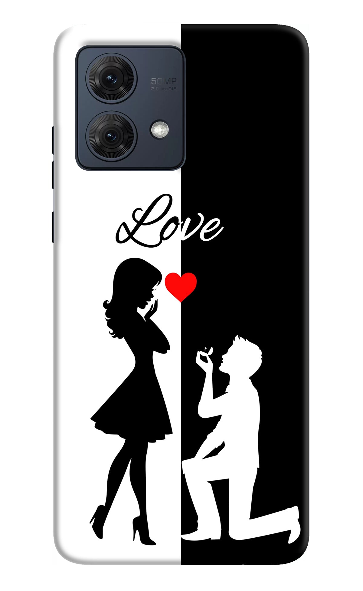 Love Propose Black And White Moto G54 5G Back Cover