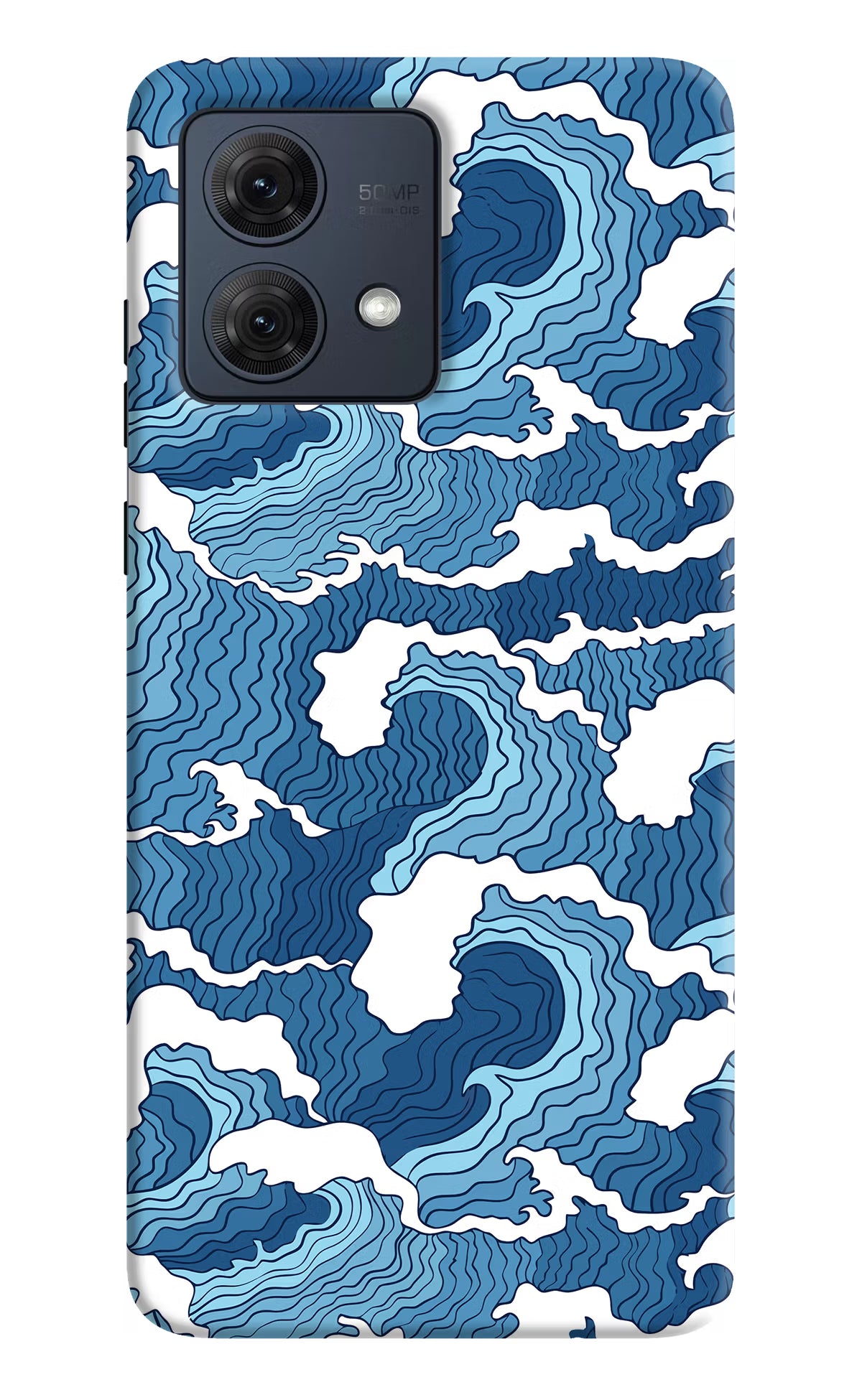 Blue Waves Moto G54 5G Hard Case Back Cover by Casekaro