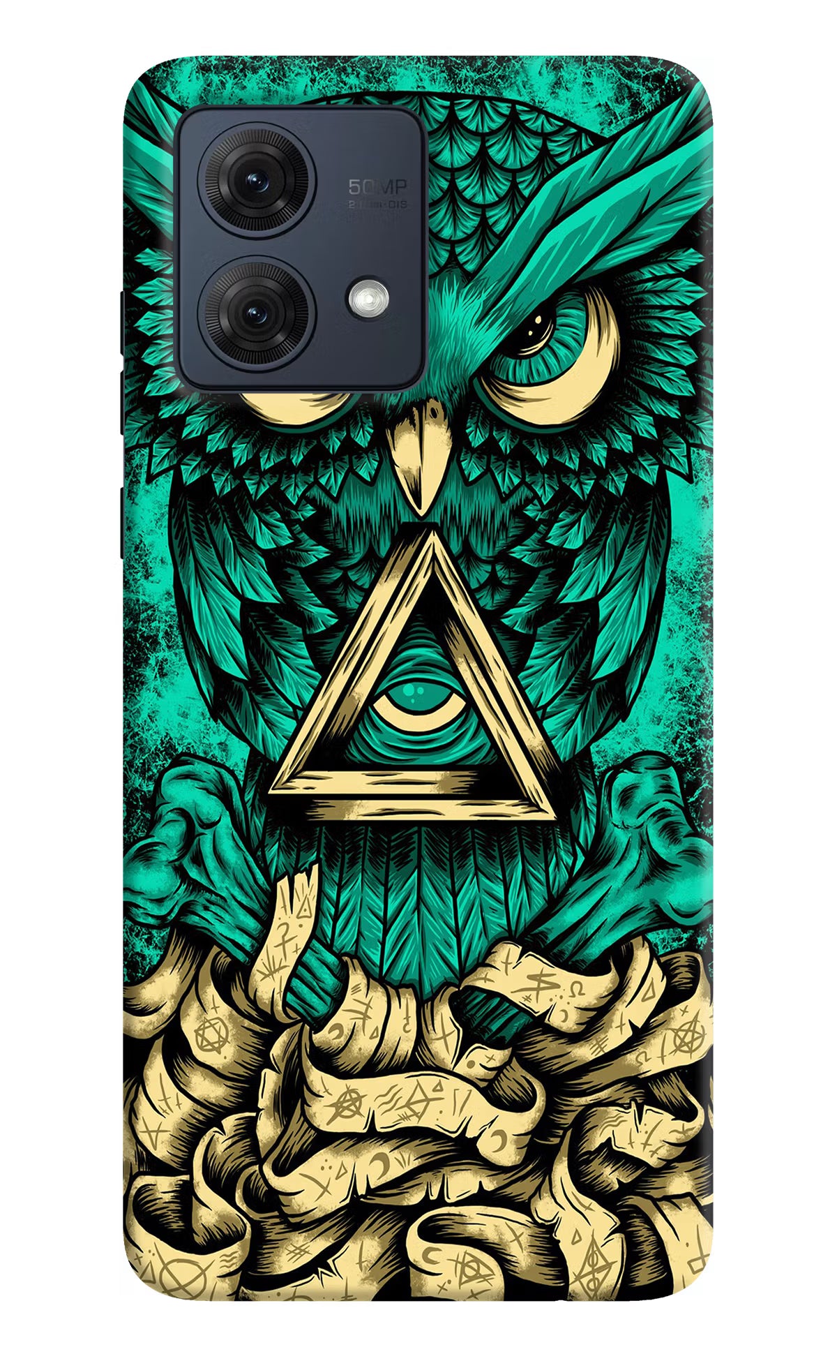 Green Owl Moto G54 5G Hard Case Back Cover by Casekaro