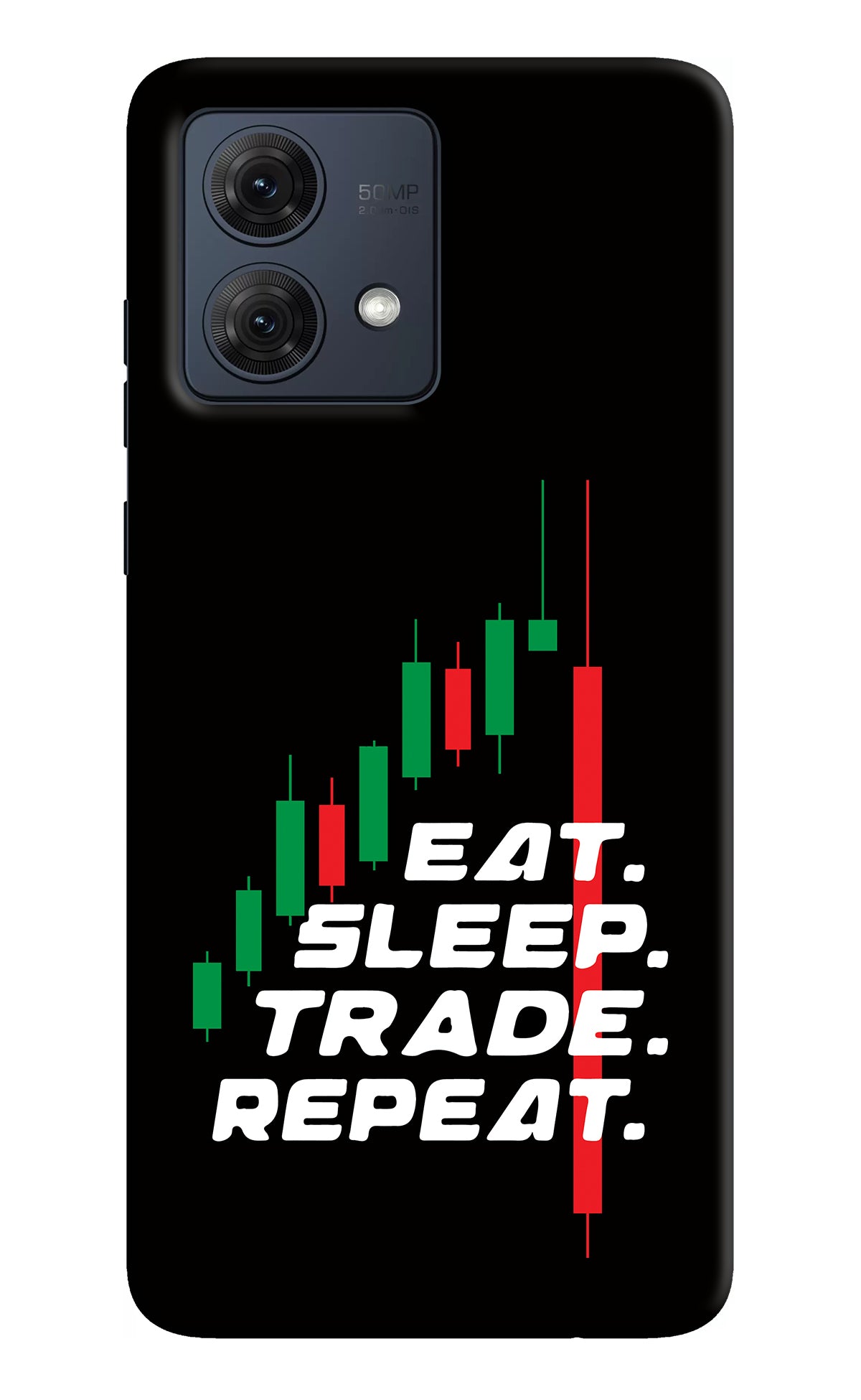 Eat Sleep Trade Repeat Moto G54 5G Back Cover