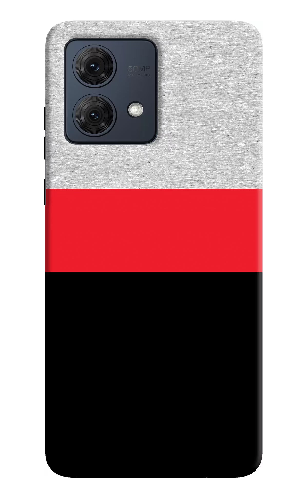 Tri Color Pattern Moto G54 5G Hard Case Back Cover by Casekaro