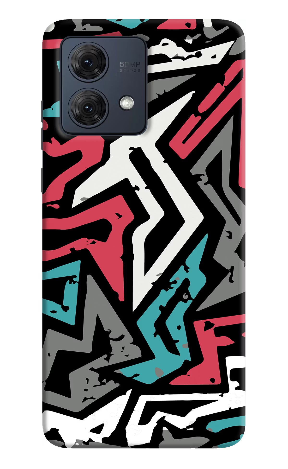 Geometric Graffiti Moto G54 5G Hard Case Back Cover by Casekaro