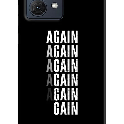 Again Again Gain Moto G54 5G Hard Case Back Cover by Casekaro