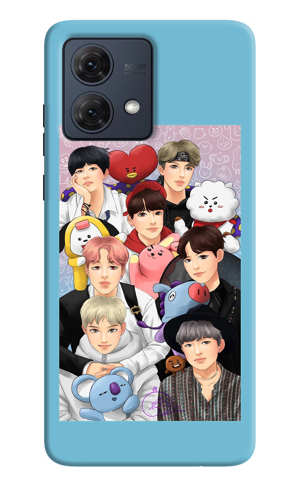 BTS with animals Moto G54 5G Back Cover