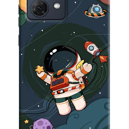 Cartoon Astronaut Moto G54 5G Hard Case Back Cover by Casekaro