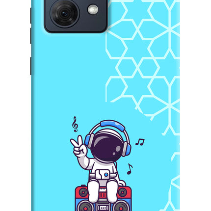 Cute Astronaut Chilling Moto G54 5G Hard Case Back Cover by Casekaro
