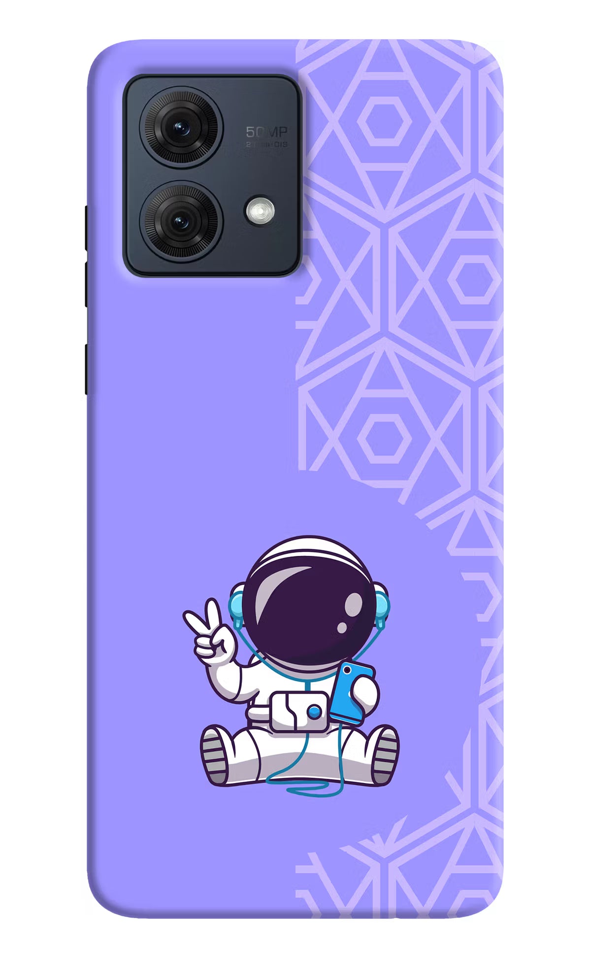 Cute Astronaut Chilling Moto G54 5G Hard Case Back Cover by Casekaro