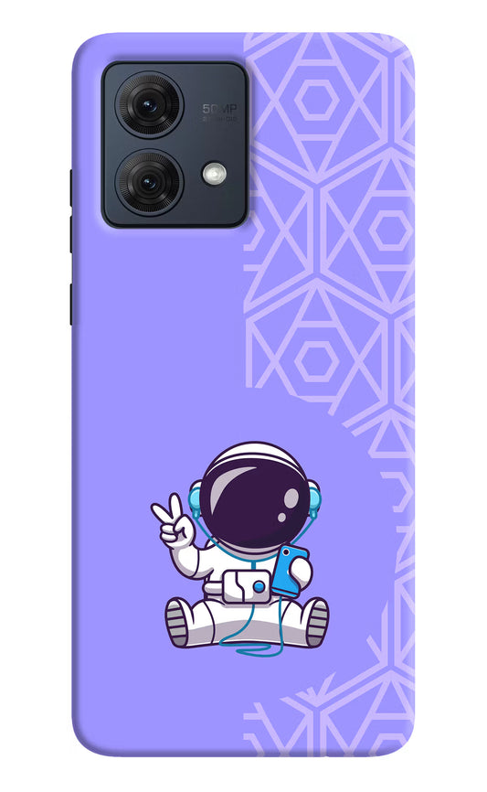 Cute Astronaut Chilling Moto G54 5G Hard Case Back Cover by Casekaro