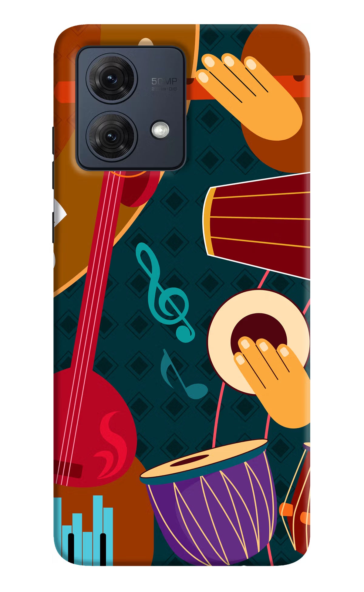 Music Instrument Moto G54 5G Hard Case Back Cover by Casekaro