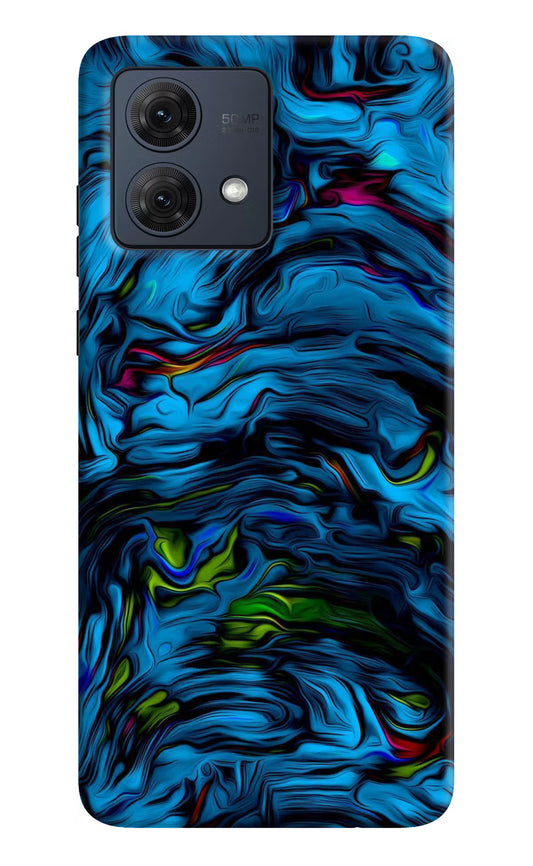 Dark Blue Abstract Moto G54 5G Hard Case Back Cover by Casekaro