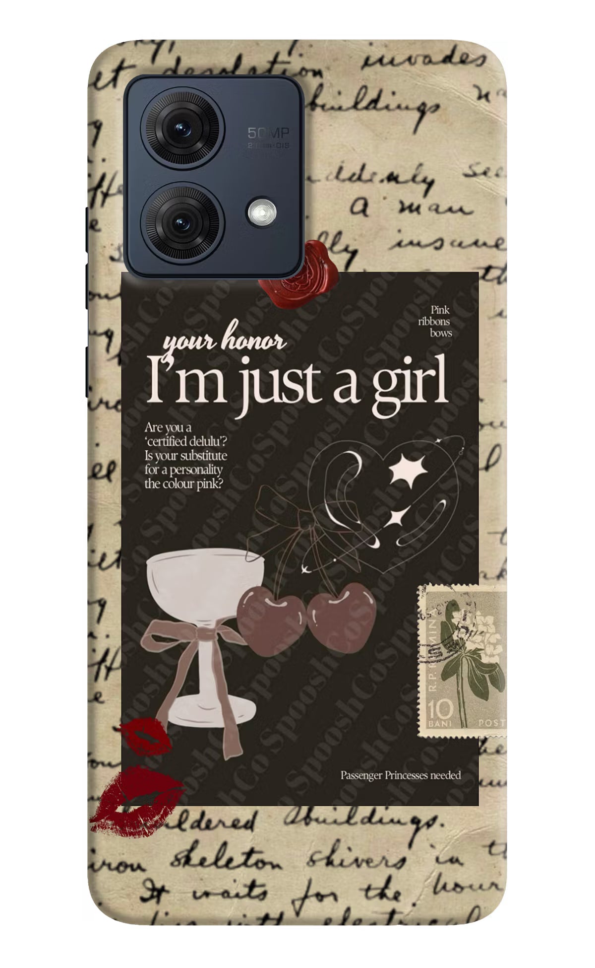 I am just a girl Moto G54 5G Hard Case Back Cover by Casekaro