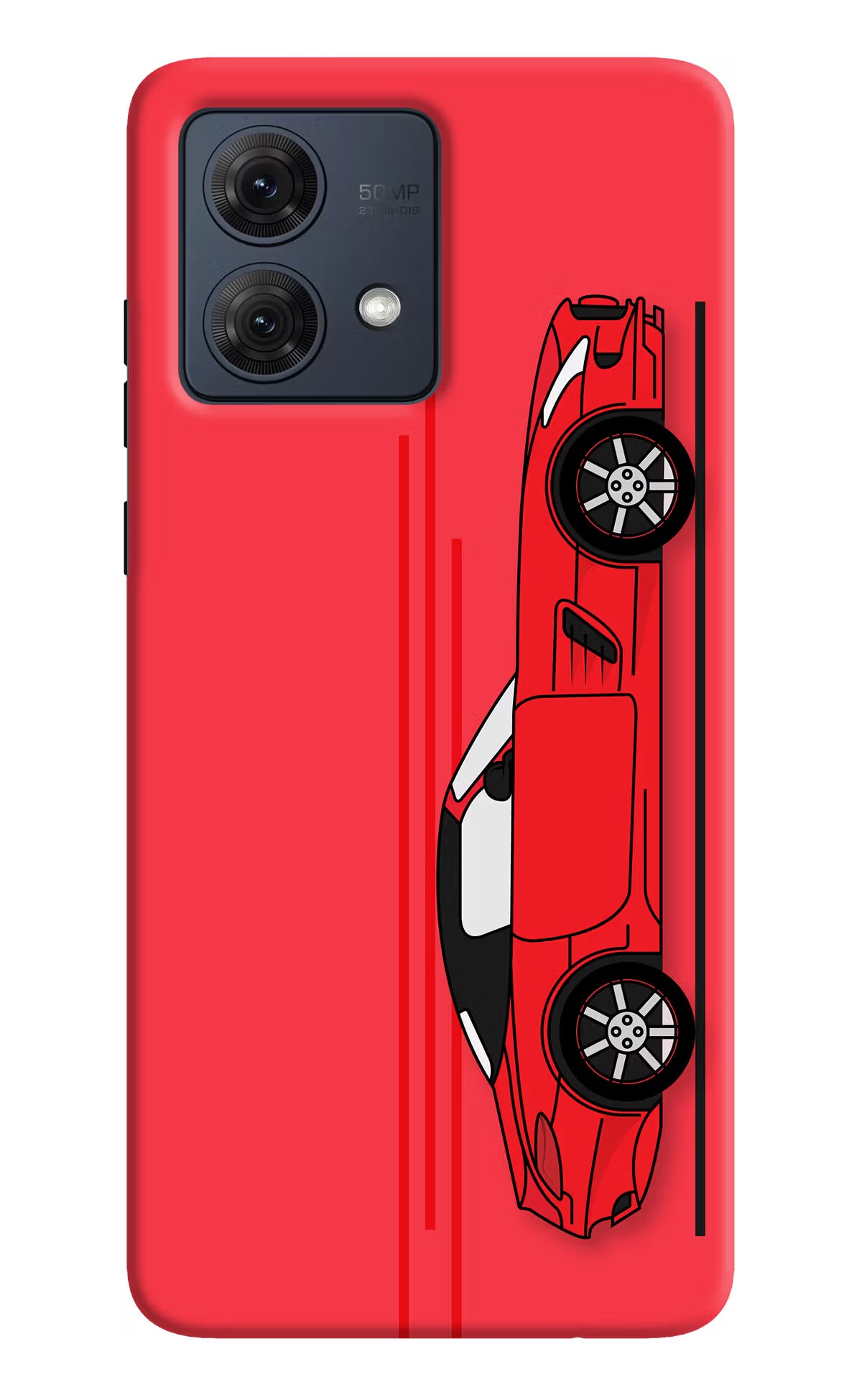 Red Velocity Moto G54 5G Hard Case Back Cover by Casekaro