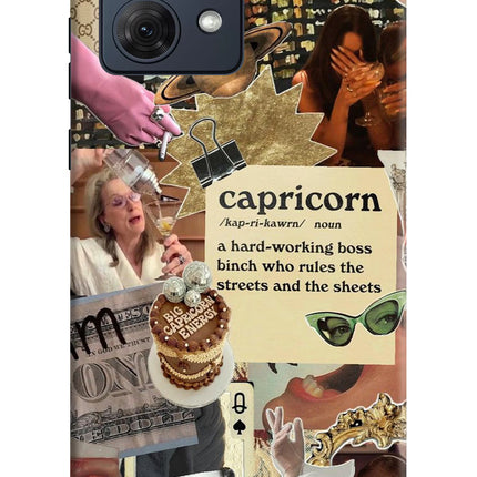 Capricorn Zodiac Moto G54 5G Hard Case Back Cover by Casekaro