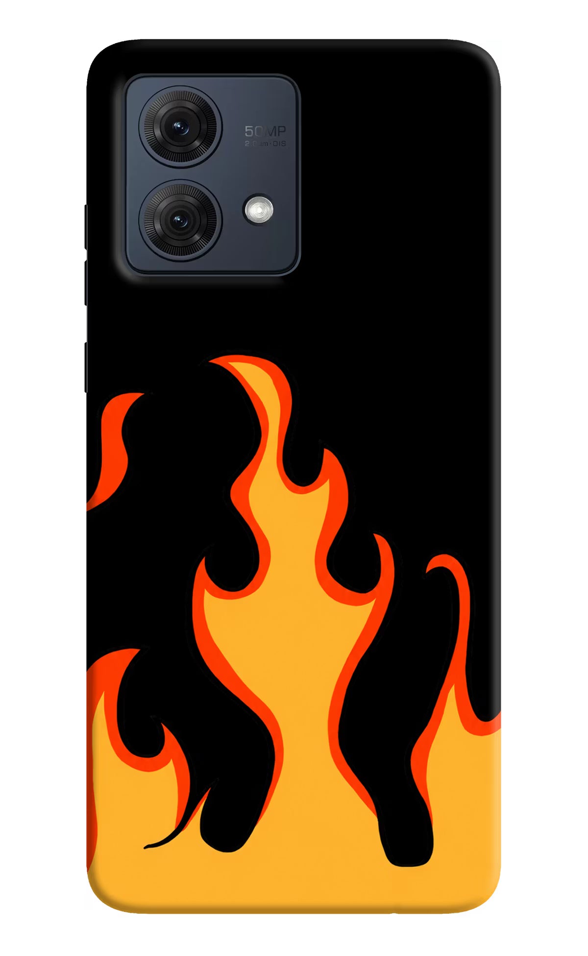 Fired Up – Black Moto G54 5G Hard Case Back Cover by Casekaro