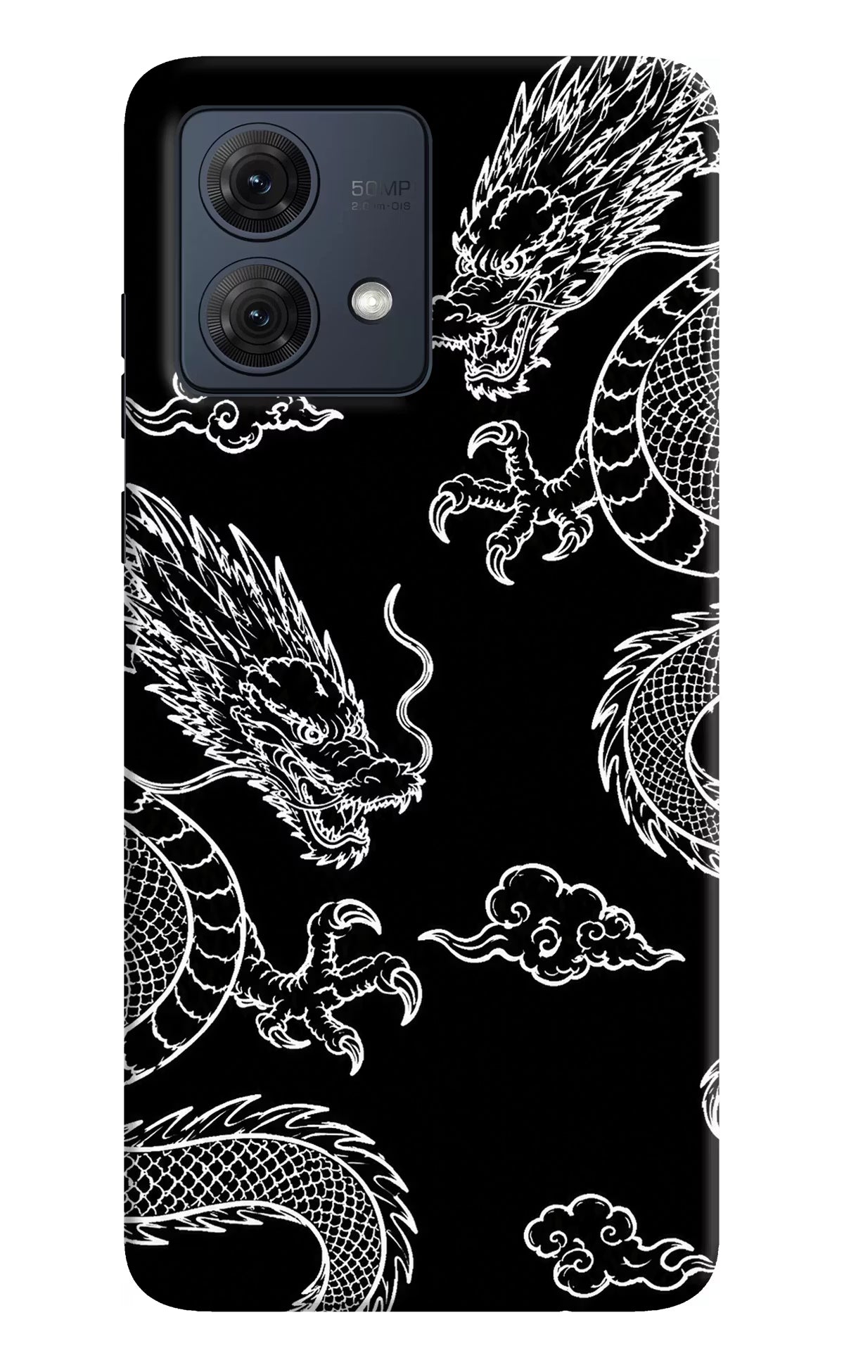 Twin Dragons Moto G54 5G Hard Case Back Cover by Casekaro