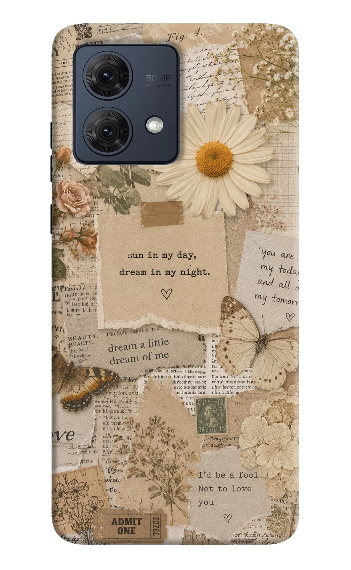Vintage case Moto G54 5G Back Cover