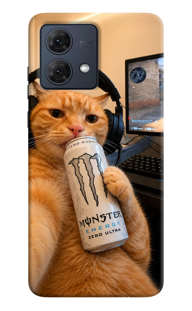 Gamer Cat Energy Moto G54 5G Hard Case Back Cover by Casekaro