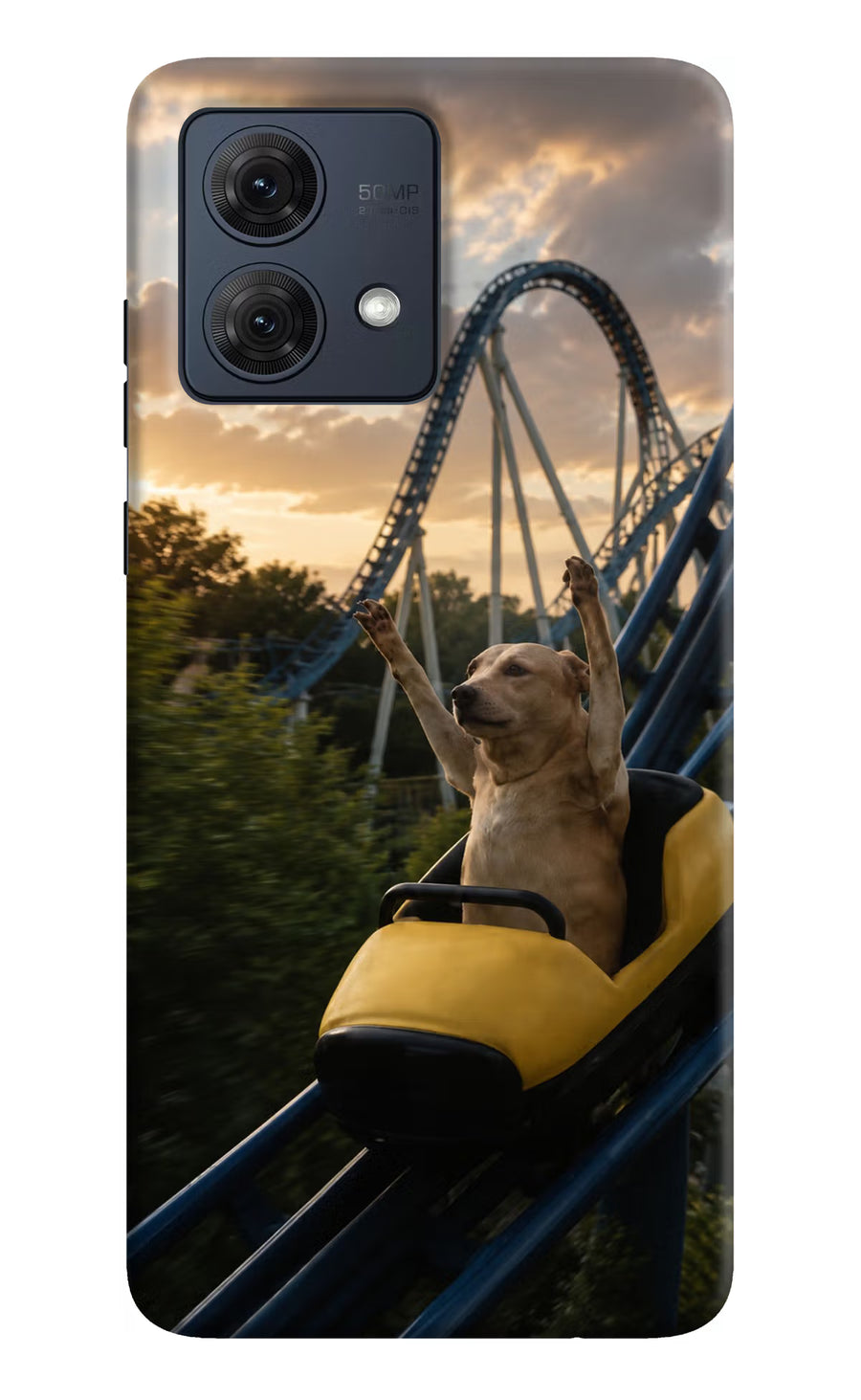 Rollercoaster Dog Moto G54 5G Back Cover, Hard case
