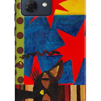 Pop Cat Moto G54 5G Hard Case Back Cover by Casekaro