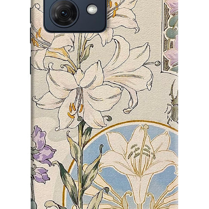 White Lily Moto G54 5G Back Cover