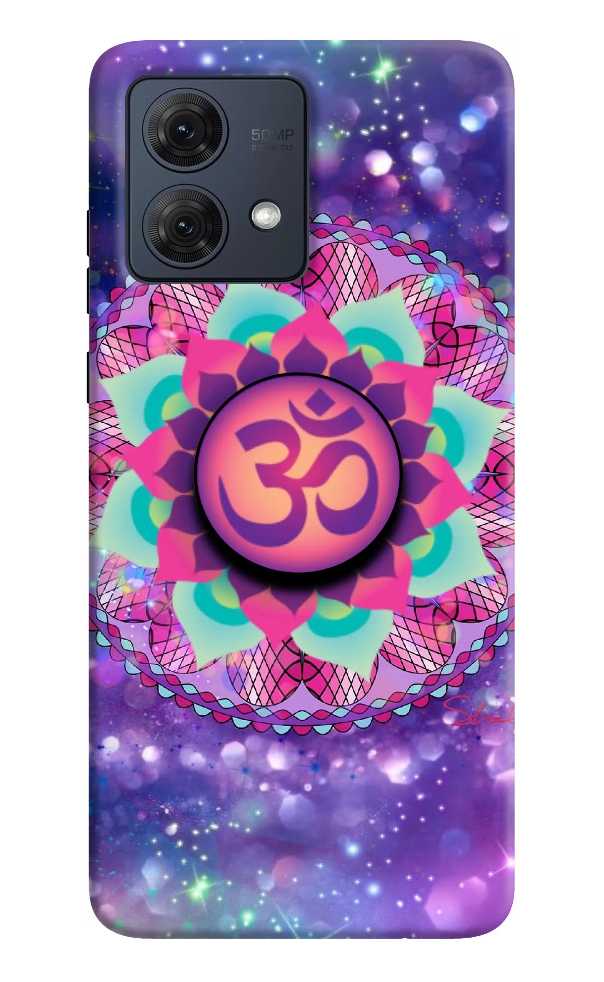 Om Purple Moto G54 5G Pop Case by Casekaro