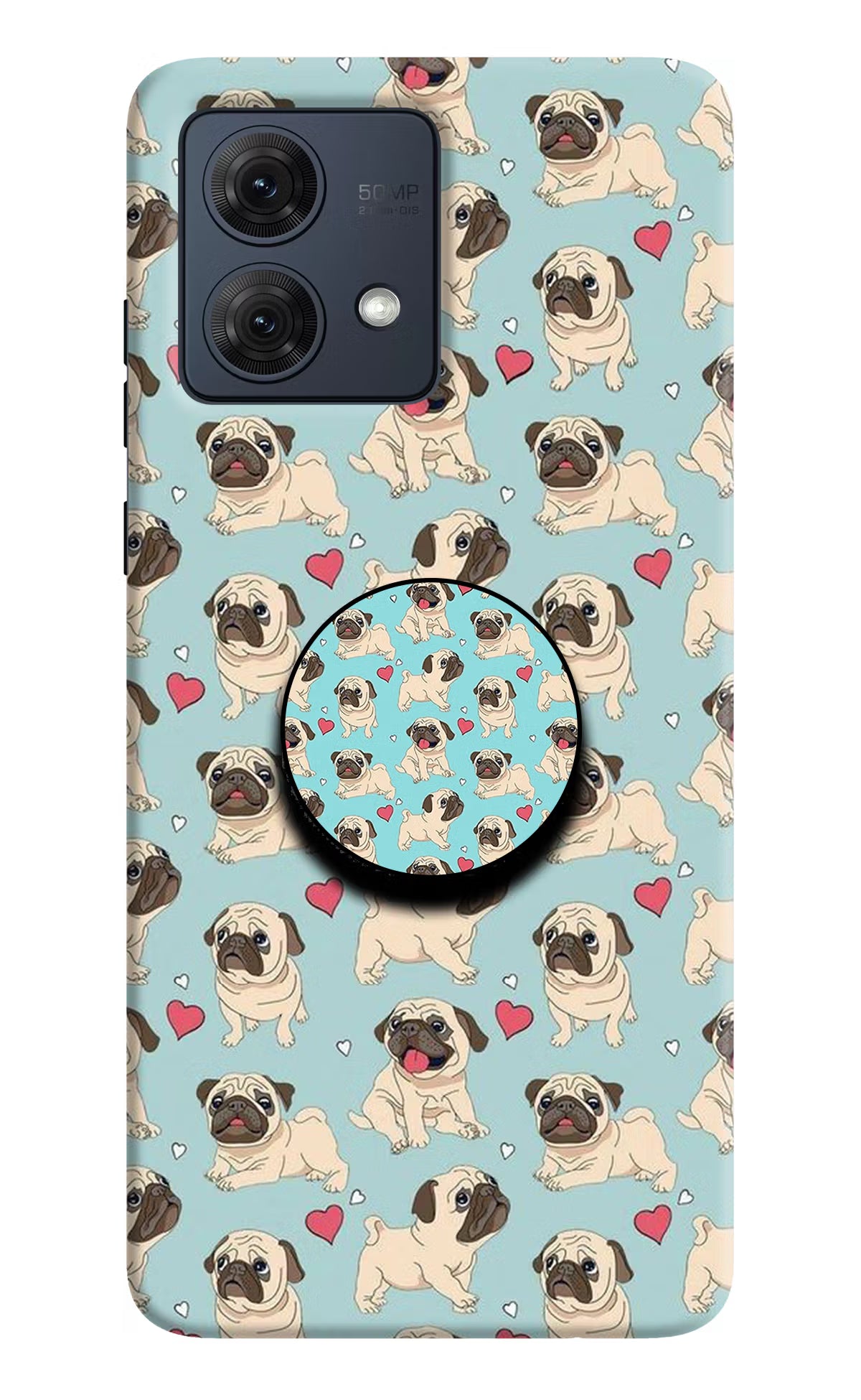 Pug Dog Moto G54 5G Pop Case by Casekaro