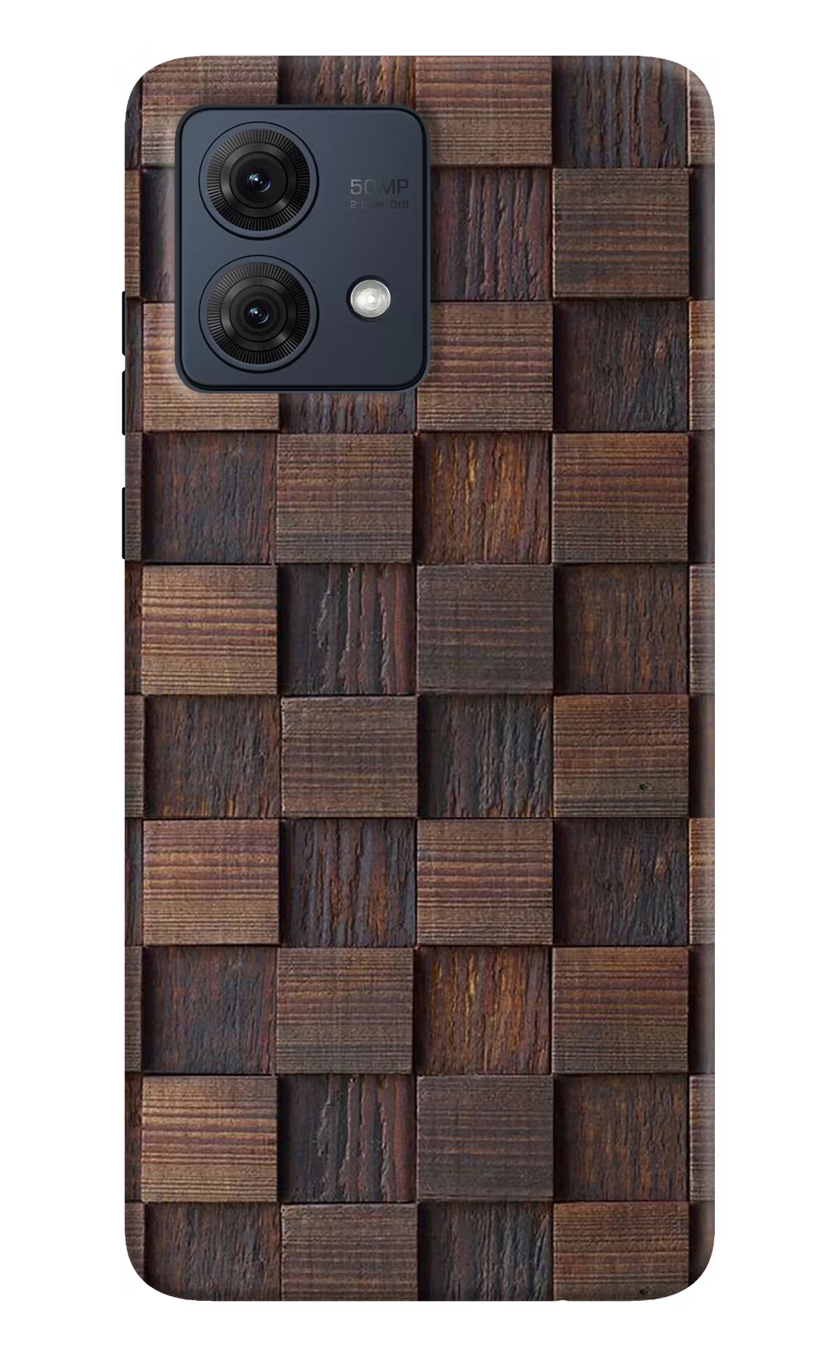 Wooden Cube Design Moto G84 5G Hard Case Back Cover by Casekaro