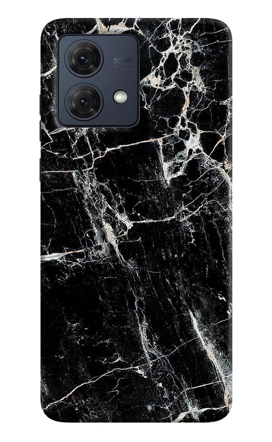 Black Marble Texture Moto G84 5G Hard Case Back Cover by Casekaro