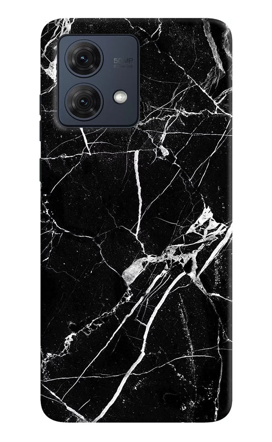 Black Marble Pattern Moto G84 5G Hard Case Back Cover by Casekaro