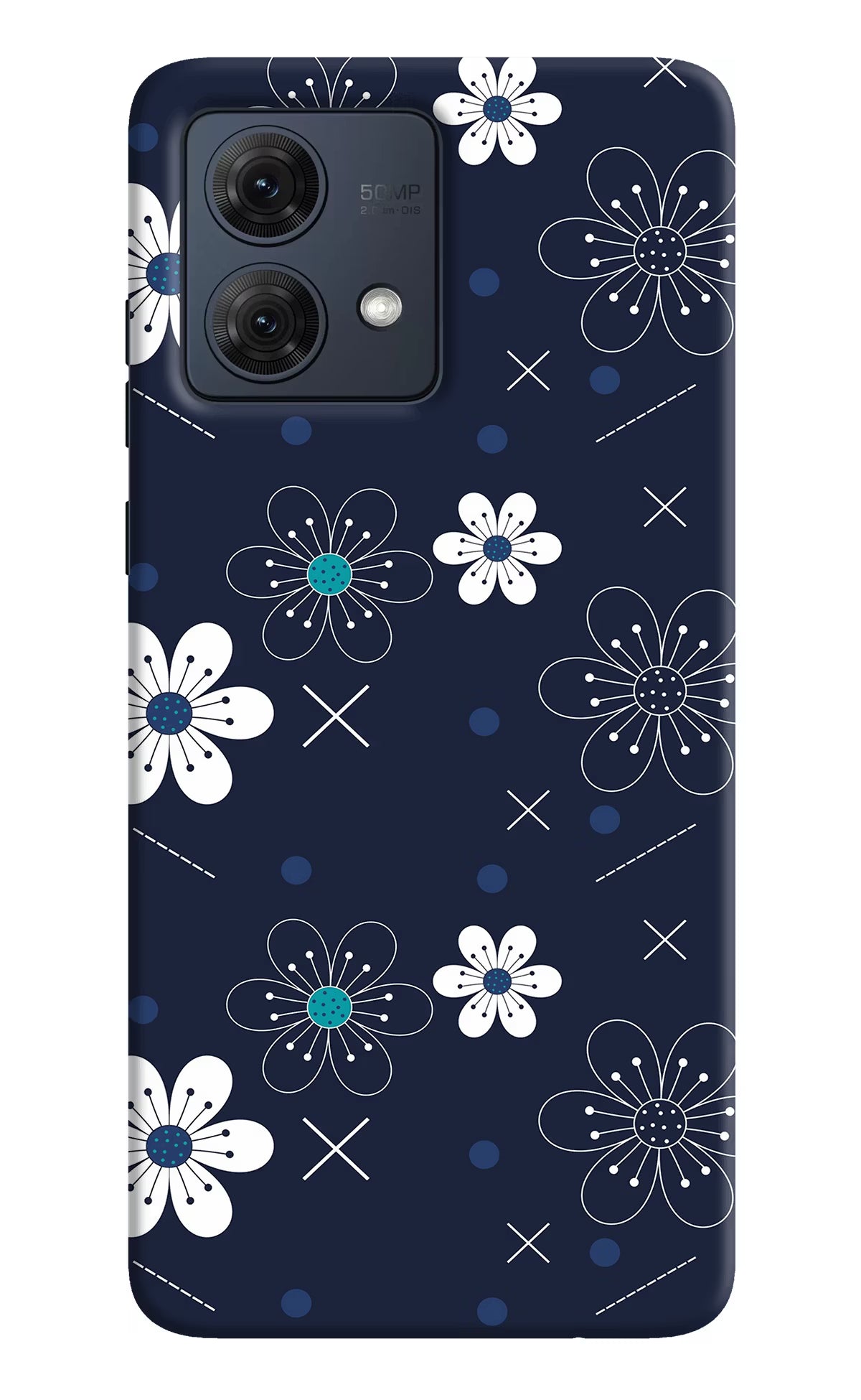 Flowers Moto G84 5G Hard Case Back Cover by Casekaro
