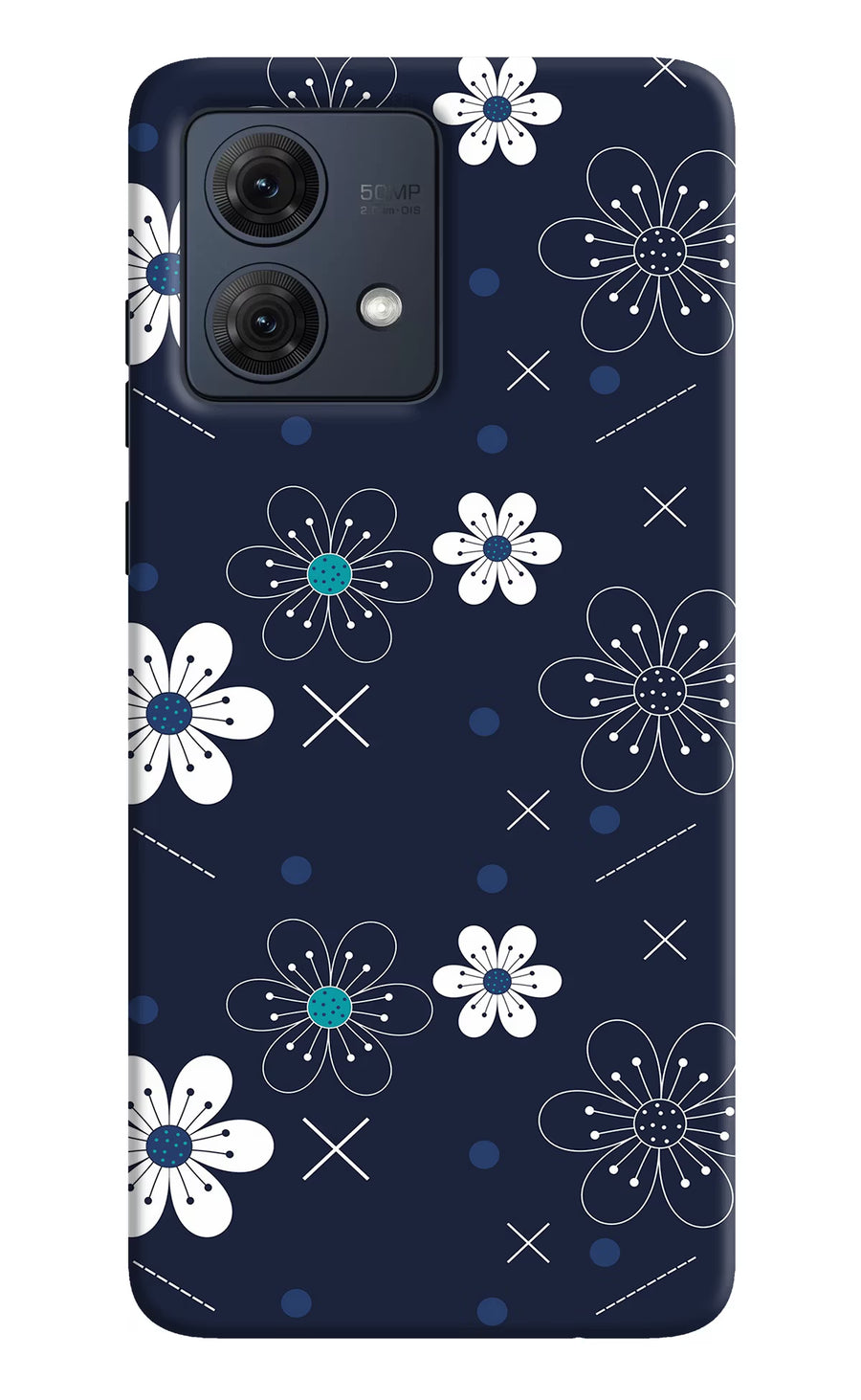 Flowers Moto G84 5G Back Cover, Hard case