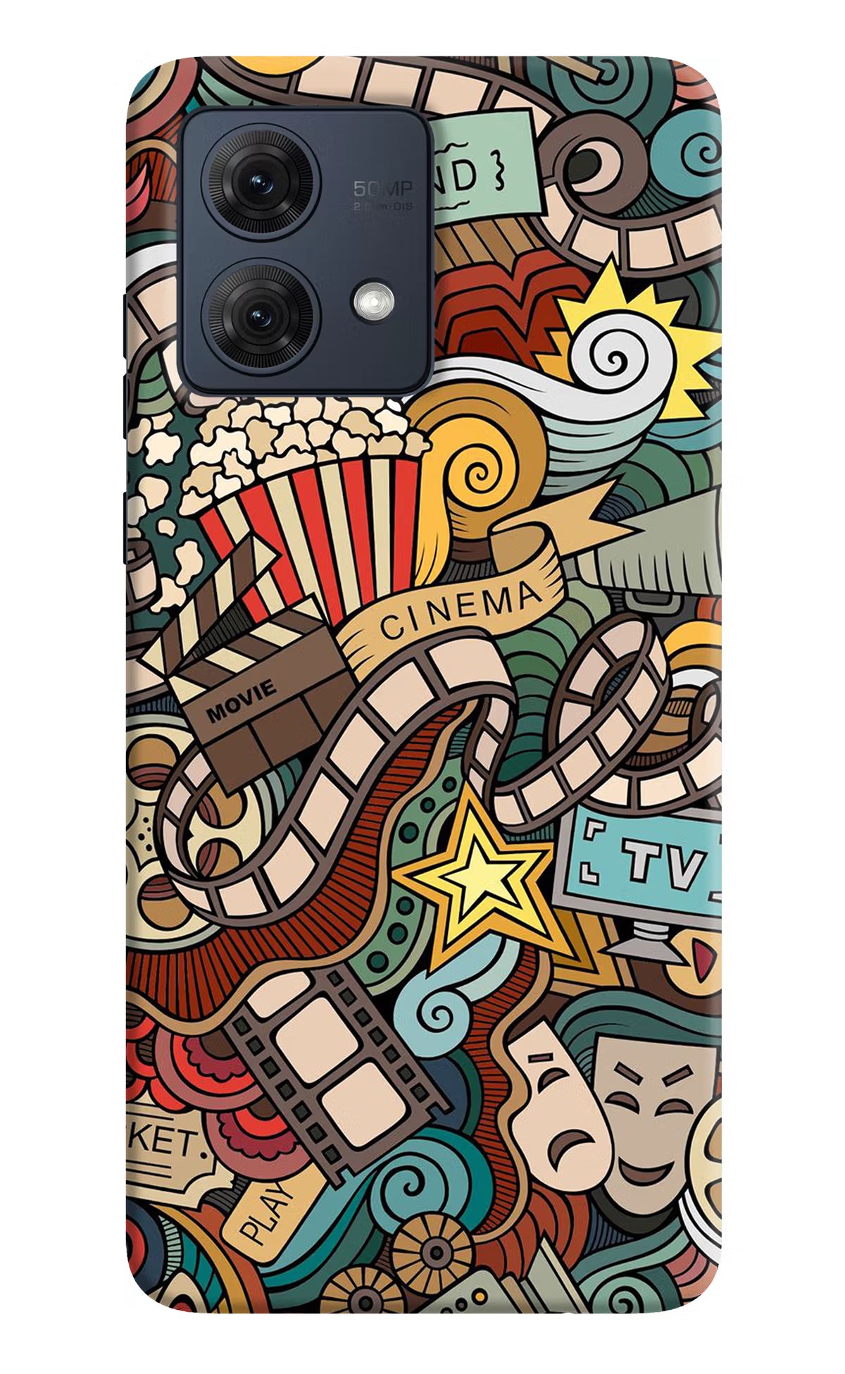 Cinema Abstract Moto G84 5G Hard Case Back Cover by Casekaro