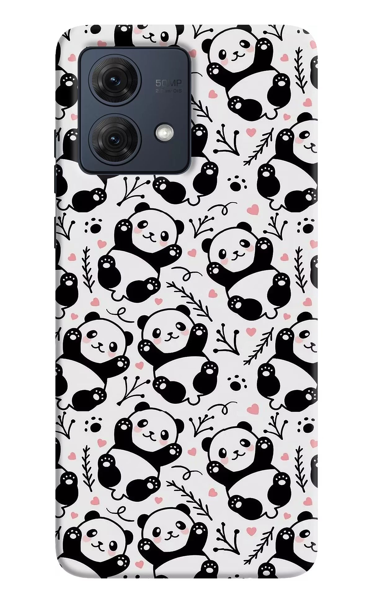 Cute Panda Moto G84 5G Hard Case Back Cover by Casekaro