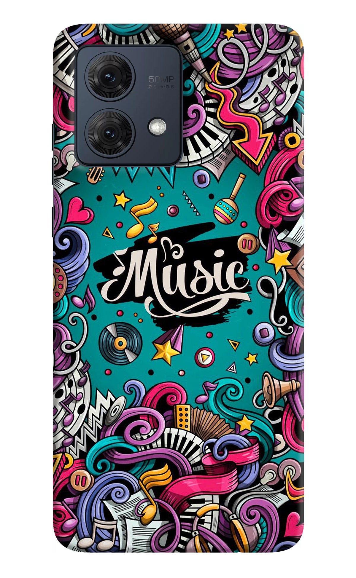 Music Graffiti Moto G84 5G Back Cover