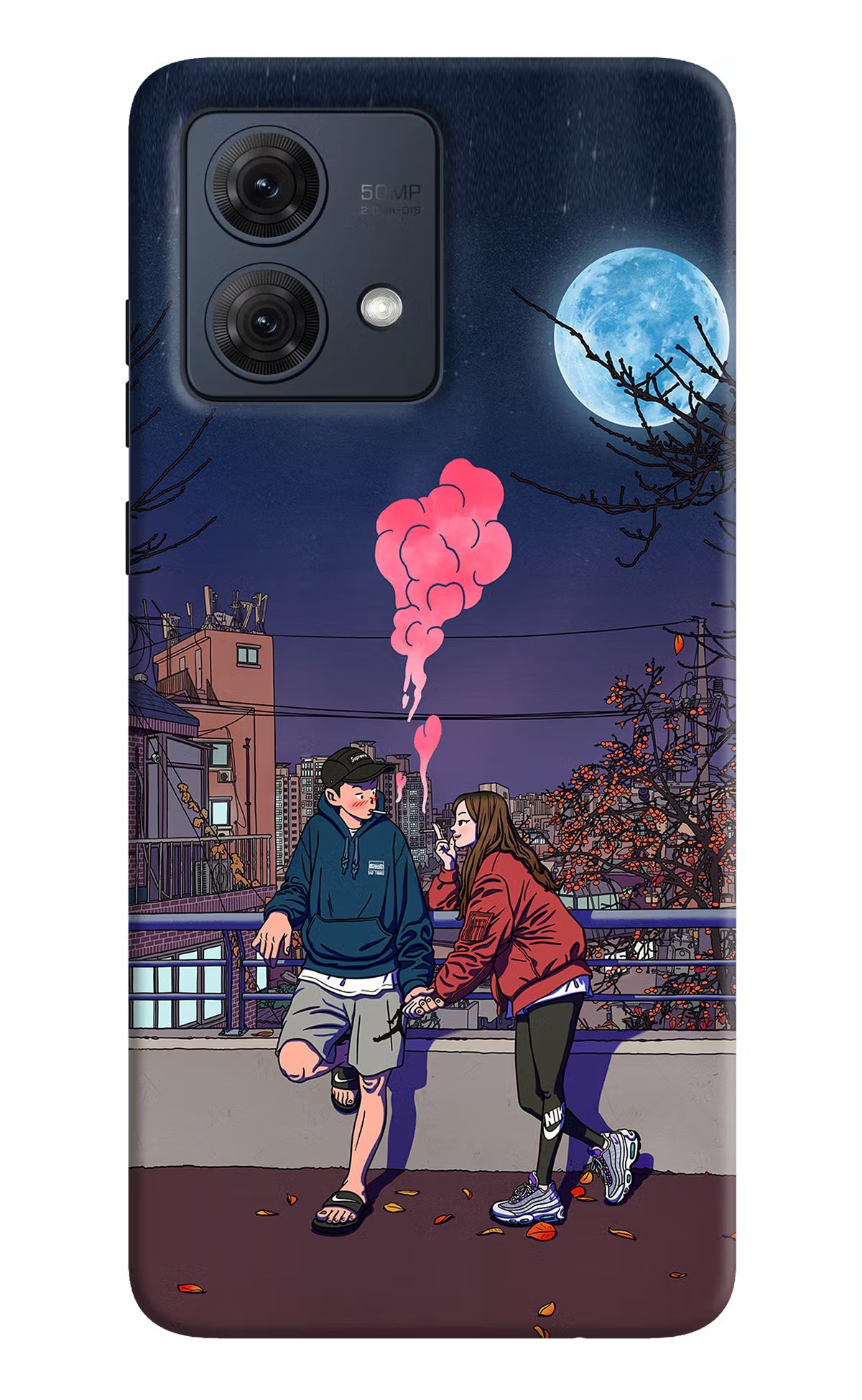 Chilling Couple Moto G84 5G Hard Case Back Cover by Casekaro