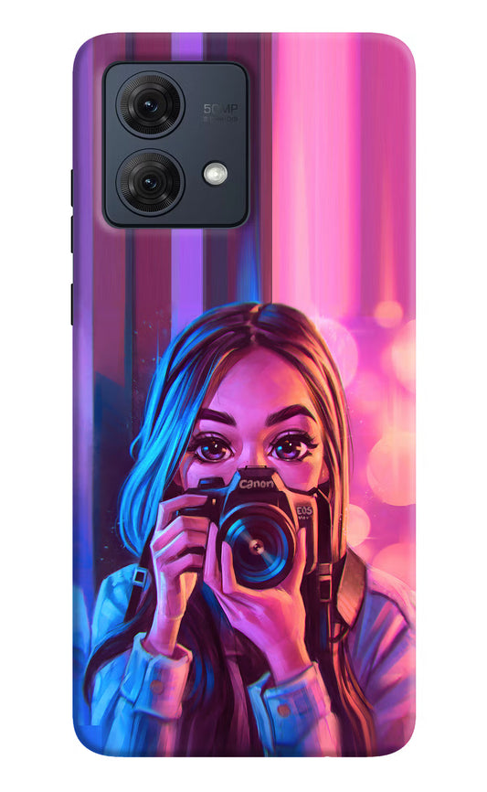 Girl Photographer Moto G84 5G Hard Case Back Cover by Casekaro